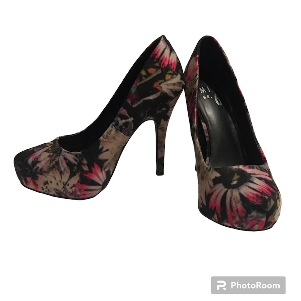 MIX NO.6 -Multi Color Almond Toe 4 1/2-inch Platform Heels